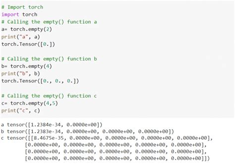 Create Pytorch Empty Tensor Python Guides