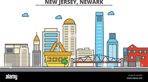 New Jersey, Newark.City skyline architecture, buildings, streets ...