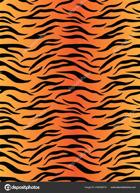 Seamless Tiger Skin Pattern Vector Illustration Animal Skin Pattern ...