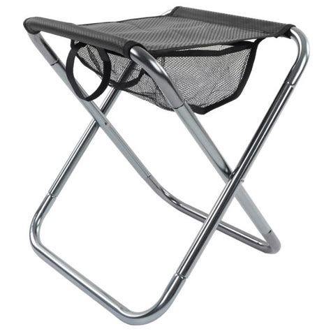 Tabouret pliant portatif Gris Argenté Tabouret Pliant Portable