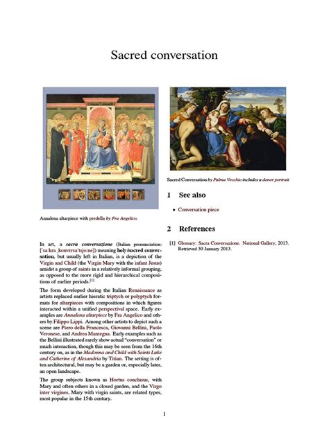 Sacred Conversation 1 See Also Pdf Paintings Mary Mother Of Jesus