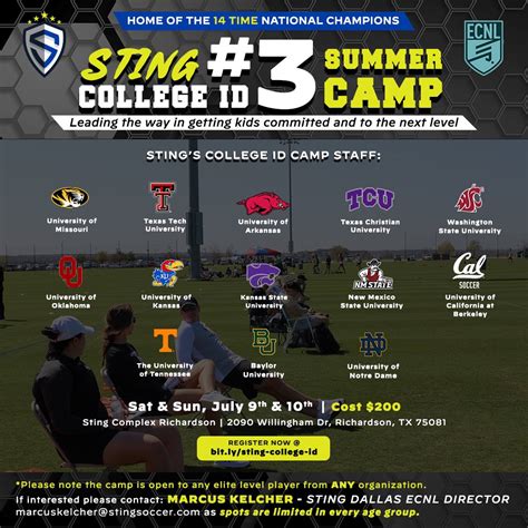 Sting Soccer Club On Twitter Sting College Id Camp ☀️🎓⚽️ Few More