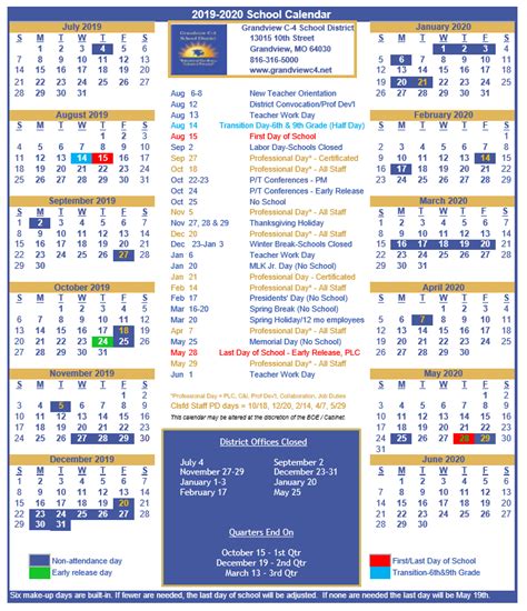 Grandview Elementary School Calendar 2023 - Schoolcalendars.net