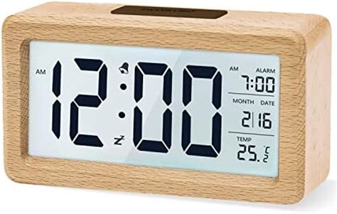 Aboveclock R Veil Num Rique En Bois Led Horloge Digitale Sans Tic Tac