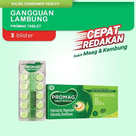 Jual Promag Tablet Obat Sakit Maag Dan Kembung Box Blister