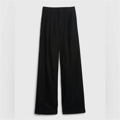 Gap Pants Jumpsuits Nwt Gap High Rise Linencotton Pleated Wide