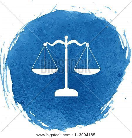 Scales Justice Icon Vector Photo Free Trial Bigstock