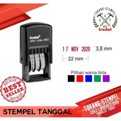 Jual Trodat Dater Stempel Tanggal Otomatis Self Ink Hitam Kota