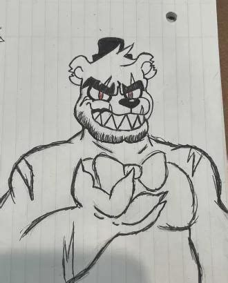 Nightmare freddy sketch : r/fivenightsatfreddys