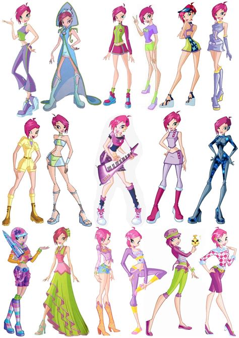 Winx all Tecna outfits 1 | Cartoon tekeningen, Cartoons, Tekenen