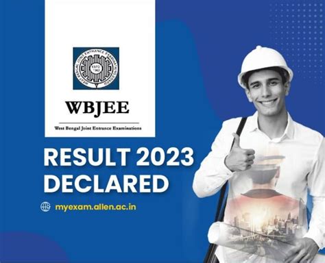 West Bengal Wbjee 2023 Result Declared My Exam Edublog Of Allen