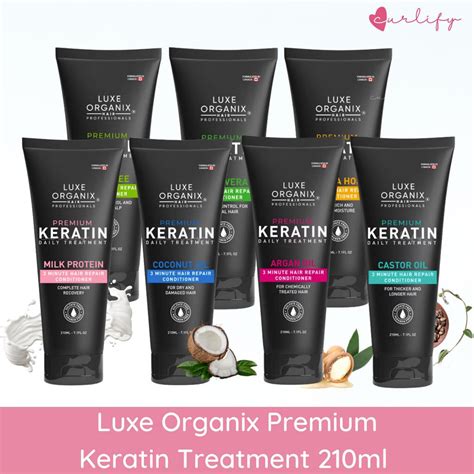 Luxe Organix Premium Keratin Treatment 210ml Vco Argan Milk Protein Castor Oil Shopee Philippines