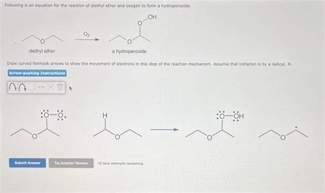 Solved Following Is An Equation For The Reaction Of Diethyl