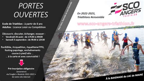 PORTES OUVERTES SPORTIVES 2022 2023 SCO Angers Triathlon