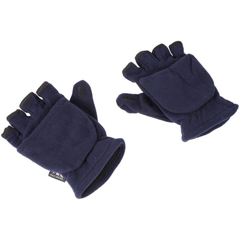 Flip Gloves Polar Fleece Student Men Half Finger Mitten EBay