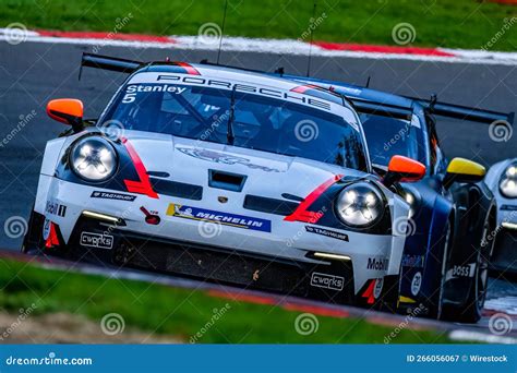 Porsche Motor Racing Car At The Porsche Carrera Cup Great Britain