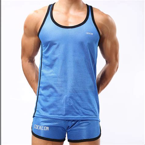 Mens Tank Tops Mesh Sportswear Sets Sweatshirts Shapper Breathable Vest