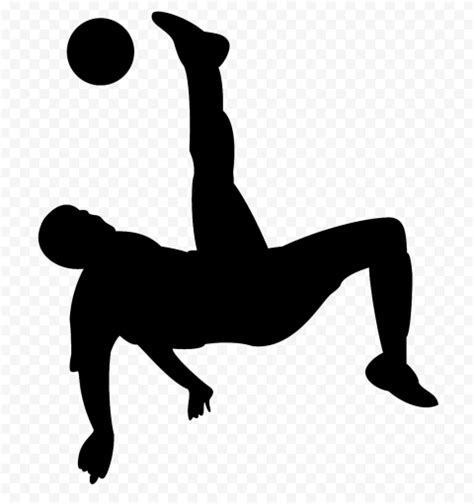 HD Black Soccer Player Kicking Ball Silhouette PNG Citypng