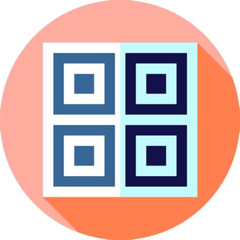 Qr Code Flat Circular Flat Icon