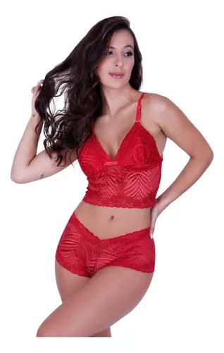 Kit Conjunto De Renda Espera Marido Lingerie Sensual Luxo