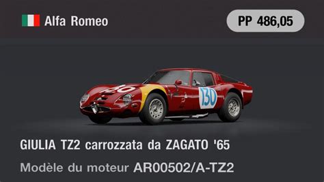 Alfa Romeo GIULIA TZ2 Carrozzata Da ZAGATO 65 Gran Turismo 7