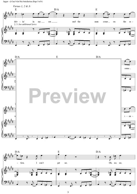 (I Can't Get No) Satisfaction" Sheet Music by The Rolling Stones for ...