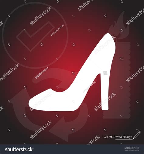 Heel Shoes Vector Icon Stock Vector Royalty Free 451726930 Shutterstock