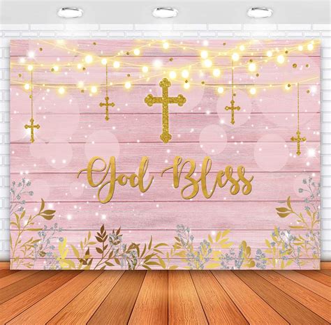 Buy Sensfun God Bless Backdrop Baptism Party First Holy Communion