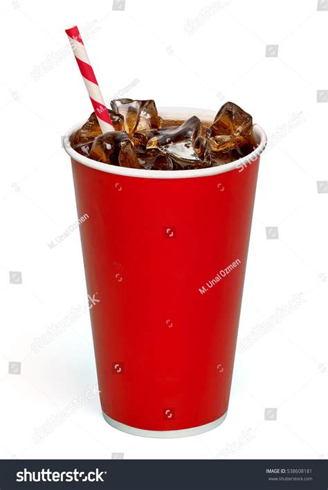 Cola Red Blank Takeaway Cup Straw Stock Photo 538608181 Shutterstock