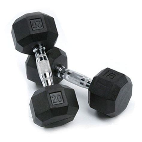 Spri Deluxe Rubber Dumbbells Sold As Set Of 2 20pound Be Sure To