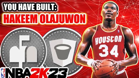 NBA 2K23 BEST HAKEEM OLAJUWON BUILD YouTube