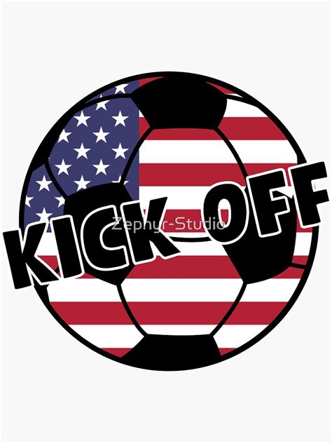 Usa Kick Off Sticker For Sale By Zephyr Studio Redbubble