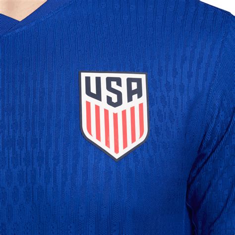 Nike Mens Usa 202425 Dri Fit Adv Away Jersey Bluered Azteca Soccer