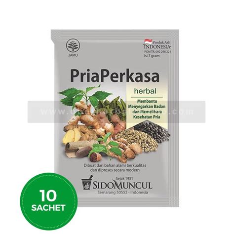 Jual Sido Muncul Jamu Pria Perkasa 10 Sachet Obat Stamina Sehat Pria