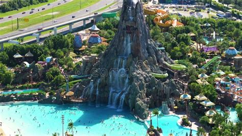 Tropical Theme Aquapark In Orlando Florida Volcano Bay Water Park At