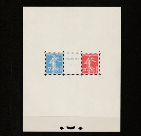 France 1927 Strasbourg Philatelic Exhibition Block Catawiki