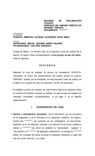 Recurso De Reclamaci N Pdf