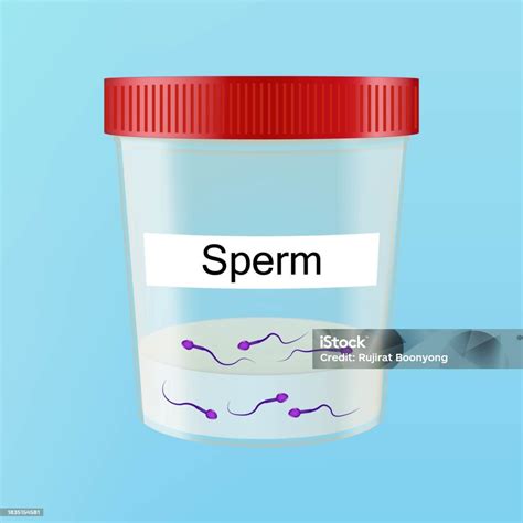 Semen Analysis Vector Medical Sample In Glass Tube Sample Sperm Donor Sperm Stock Illustration