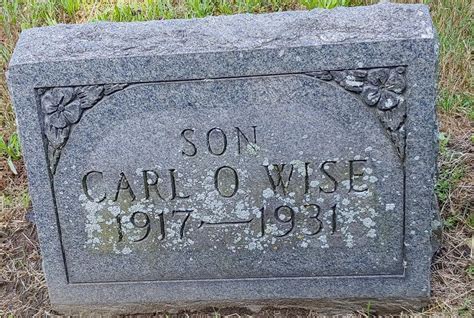 Carl Otis Wise 1917 1931 Mémorial Find A Grave