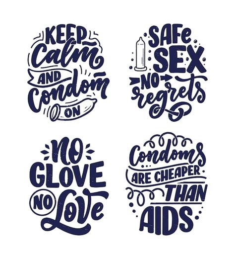 Safer Sex Slogans Tolles Design Schriftzug F R Design Des Welt Aids