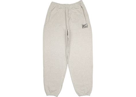 Stussy X Nike Nrg Br Fleece Sweatpants Fw23 Grey Heather Mens Fw23