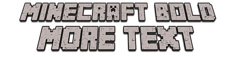 Minecraft Bold Font Style Textcraft