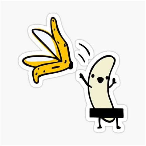 Naked Banana Sticker For Sale By OnlyCoolDesigns Redbubble