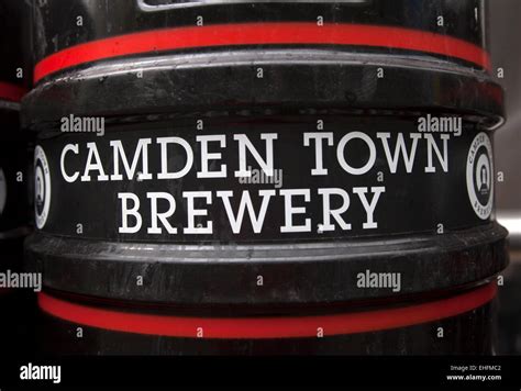 Beer Barrel Camden Town Brewery London Stock Photo Alamy