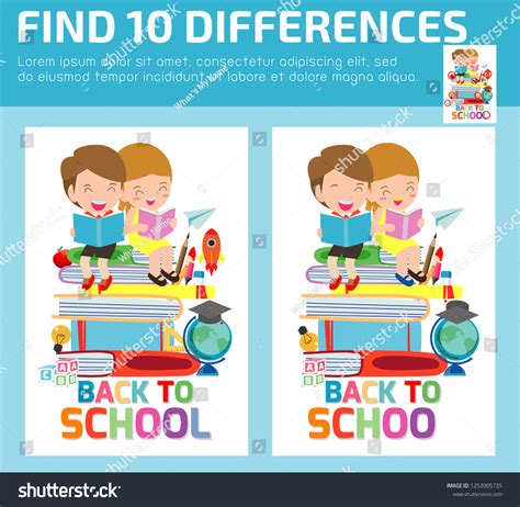 Find Differences Game Kids Find Differences Stock Vector (Royalty Free ...