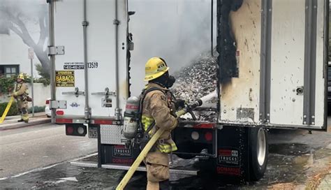 Box Truck Burns Up In Downtown Santa Barbara News Channel