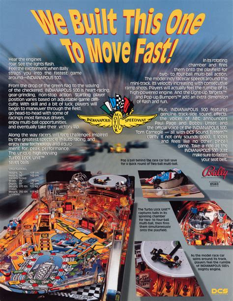 The Arcade Flyer Archive Pinball Machine Flyers Indianapolis