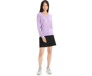 Icebreaker Women S Merino Wilcox Long Sleeve V Neck Sweater Purple Gaze