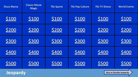 Ultimate '70s Jeopardy Powerpoint Game Test Your Knowledge of Music ...