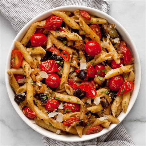 Easy Cherry Tomato Eggplant Pasta - Last Ingredient